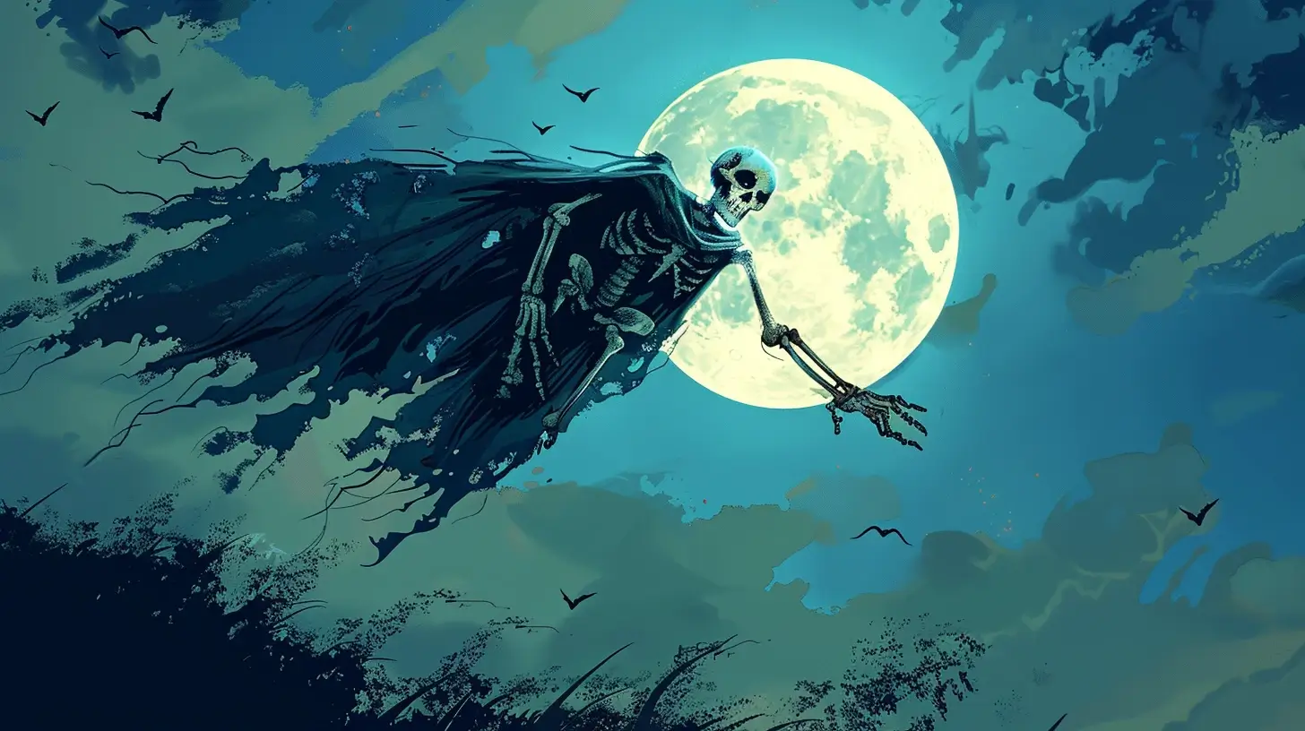 Fly Skeleton Moon